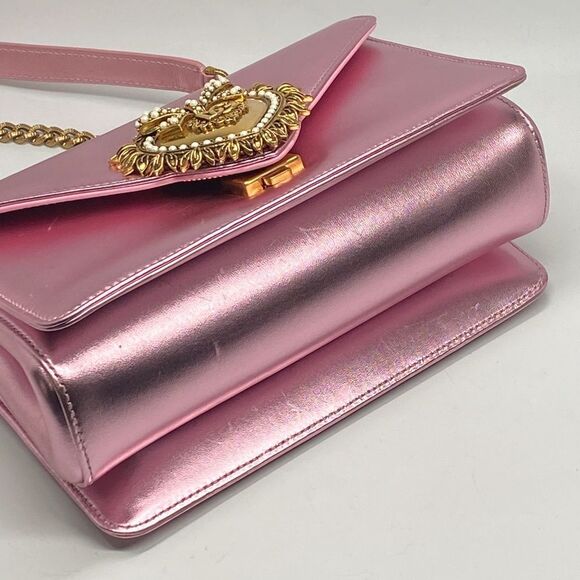 Dolce & Gabbana Devotion metallic leather shoulder bag - Picture 15 of 16